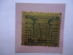 Stamps Bolivia -  Puerta del Sol - Sello Sobreestampado en negro con Bs 900/40 cts.