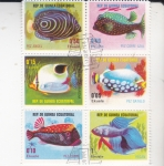 Sellos de Africa - Guinea Ecuatorial -  peces tropicales