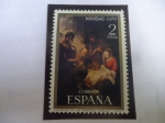 Stamps Spain -  Ed 2003 - Navidad 1970 - Oleo de Bernabé Esteban Murillo- Adoración de los Pastores.