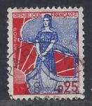 Stamps : Europe : France :  1960 - Marianne in the boat