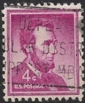 Stamps : America : United_States :  1958 - Lincoln