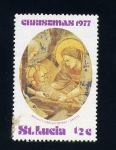 Stamps Saint Lucia -  Detalle de tríptico