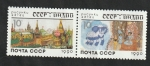 Stamps Russia -  5778 y 5779 - Amistad indo-soviética, emisión conjunta