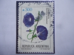 Stamps Argentina -  Campanilla (Ipomoea purpurea) - Trepadora- ornamental.