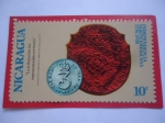 Stamps Nicaragua -  Moneda Colonial - Independencia Norteamericana (1776-1976) - 200 Años de la Independencia-