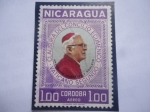 Sellos de America - Nicaragua -  Papa Juan XXIII y el Cardenal Francis Spellman - Serie:Visita del Cardenal a Managua (1959)