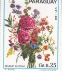 Stamps Paraguay -  BOUQUET DE ROSAS