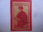 Stamps United States -  Certified Mail - Cartero - Entrega Certificada