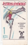 Stamps Czechoslovakia -  CAMPEONATO EUROPEO DE ATLETISMO- PRAGA- 78 Salto de Pértiga