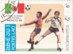 Stamps Laos -  CAMPEONATO MUNDIAL MEXICO'86
