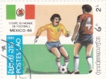Stamps Laos -  CAMPEONATO MUNDIAL MEXICO'86