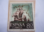 Stamps Spain -  Ed: 1514 Congreso de Instituciones Hispanicas- 5 al 15 de Junio 1963- La pinta,La Niña y la Santa Ma