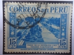 Stamps Peru -  Paseo de la Republica- Lima - 400.000 Habitantes en 19336. Serie:Motivos de la Ciudad.