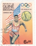 Stamps Guinea Bissau -  ATLETISMO-LOS ANGELES'84