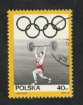 Stamps Poland -  1760 - 50 Anivº del Comité olímpico polaco, Halterofilia