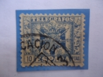 Stamps Spain -  Ed:TG92 - Telégrafos - Serie:Telefrafos-Escudo de Armas (Atravesada con rayos)