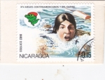 Stamps Nicaragua -  NATACION-JUEGOS CENTROAMERICANOS Y DEL CARIBE