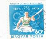 Stamps Hungary -  1895 OLIMPIADAS 1970 -Piragua