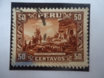Stamps Peru -  Coronación de Huascar (Penúltimo monarca Inca) (1491-1533)