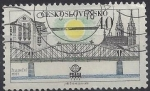 Stamps Czechoslovakia -  1978 - Puentes de Praga, Puente del ferrrocarril