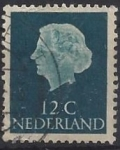 Stamps : Europe : Netherlands :  1954 - Queen Juliana (1909-2004) 12c