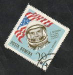 Sellos de Europa - Rumania -  191 - Conquista espacial, J. Glenn