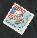 Sellos de Europa - Rumania -  195 - Conquista espacial, W. Schirra