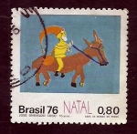 Stamps : America : Brazil :  DIBUJO INFANTIL      NAVIDAD