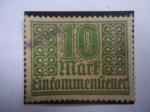 Stamps Germany -  10 Mark Einkommensteuer.