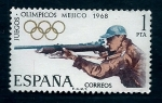 Stamps Spain -  JJ.OO.Mejico  1968                                                        ncia EE.UU