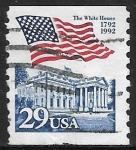 Stamps United States -  Bandera sobre la casa Blanca