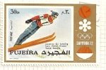 Stamps : Asia : United_Arab_Emirates :  Fujeira. JJOO Sapporo 72. Medalla de oro. Salto de Ski. Japon. Yukio Kasaya.