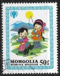 Sellos de Asia - Mongolia -  Añno internacional del niño - instrumentos musicales
