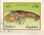 Sellos del Mundo : Asia : Emiratos_rabes_Unidos : Fujeira. Criaturas marinas. Homarus Gammarus.