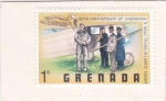 Stamps Grenada -  50 ANIVERSARIO VUELO TRANSATLANTICO LINDBERGH