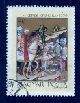 Stamps Hungary -  Escenas historicas del siglo X al XVI