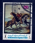 Stamps Yemen -  Doma de caballos