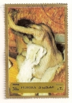 Sellos del Mundo : Asia : Emiratos_rabes_Unidos : Fujeira. Pintura de Degas. Despues del baño. 1890.