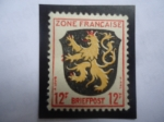 Stamps Germany -  Zona Ocupación Francesa (1947)-Escudo de Pfalz- - BRIEFPOST- Zona Francaise - Escudo de Pfalz -león 