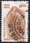 Stamps India -  Cigüeña