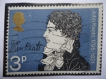 Sellos de Europa - Reino Unido -  Poeta John Keats (1795-1821) - 150° Aniversario de su Muerte 1821-1971)