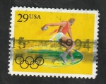 Stamps United States -  1958 - Olimpiadas 1992 en Barcelona, Lanzamiento de disco