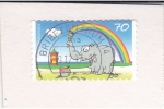 Stamps Germany -   Otto Waalkes: Saludo colorido del Ottifanten
