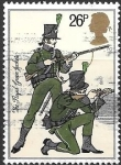 Stamps United Kingdom -  uniformes militares