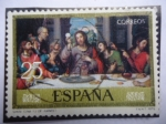 Stamps Spain -  Ed:2541-Santa Cena-Oleo del español:Vicente Juan Macip (1507/79) o Juan de Juanes.