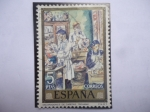 Stamps Spain -  Ed:2081-Decoradores de Caretas-Oleo de José Gutierrez Solana (1886-1945)-Serie: Pinturas.