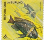 Stamps : Africa : Burundi :  pez tropical