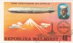 Stamps : Africa : Madagascar :  75 ANIVERSARIO ZEPPELIN