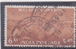 Sellos de Asia - India -  MALARIA CONTROL