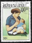 Sellos de Asia - Laos -  Lactancia materna